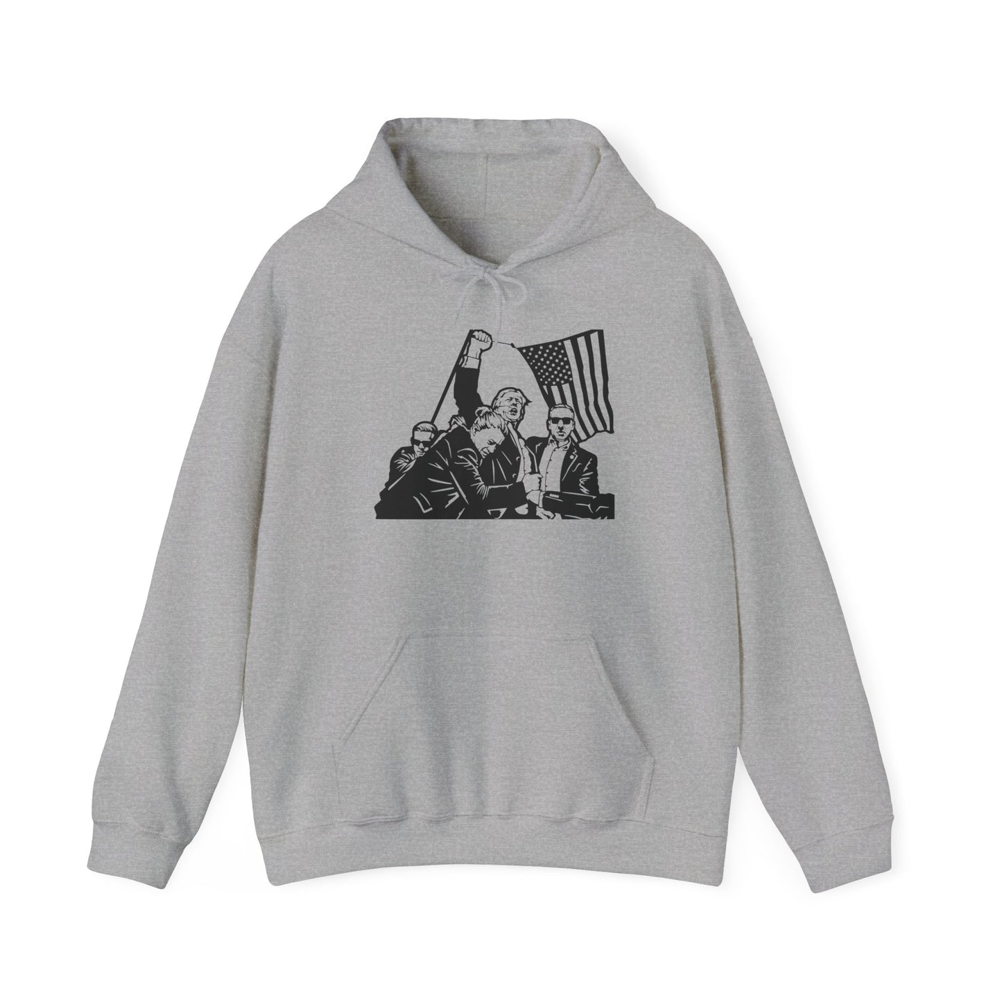 Patriotic Unisex Heavy Blend Hoodie with Bold Design