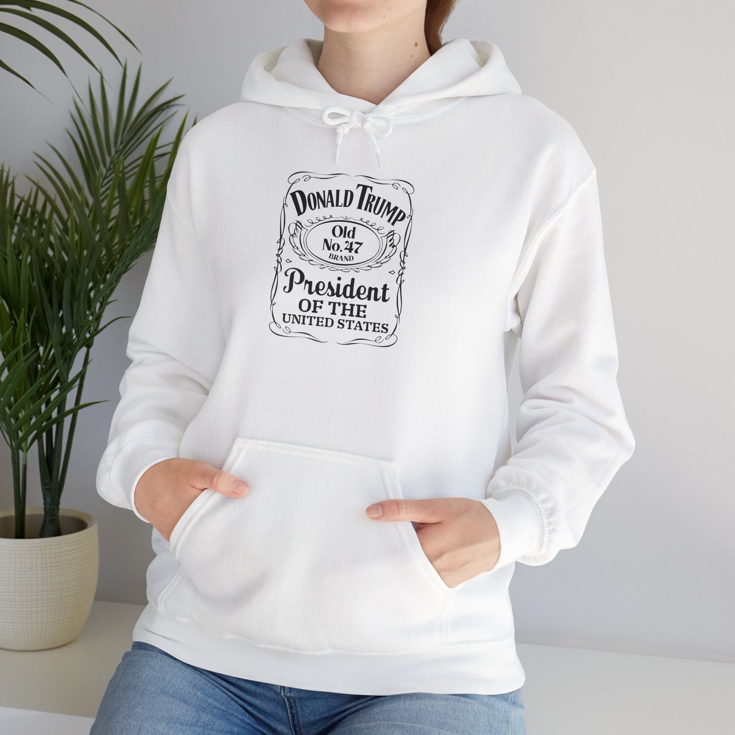 Donald Trump Vintage Hoodie - Unisex Heavy Blend Sweatshirt for Political Enthusiasts