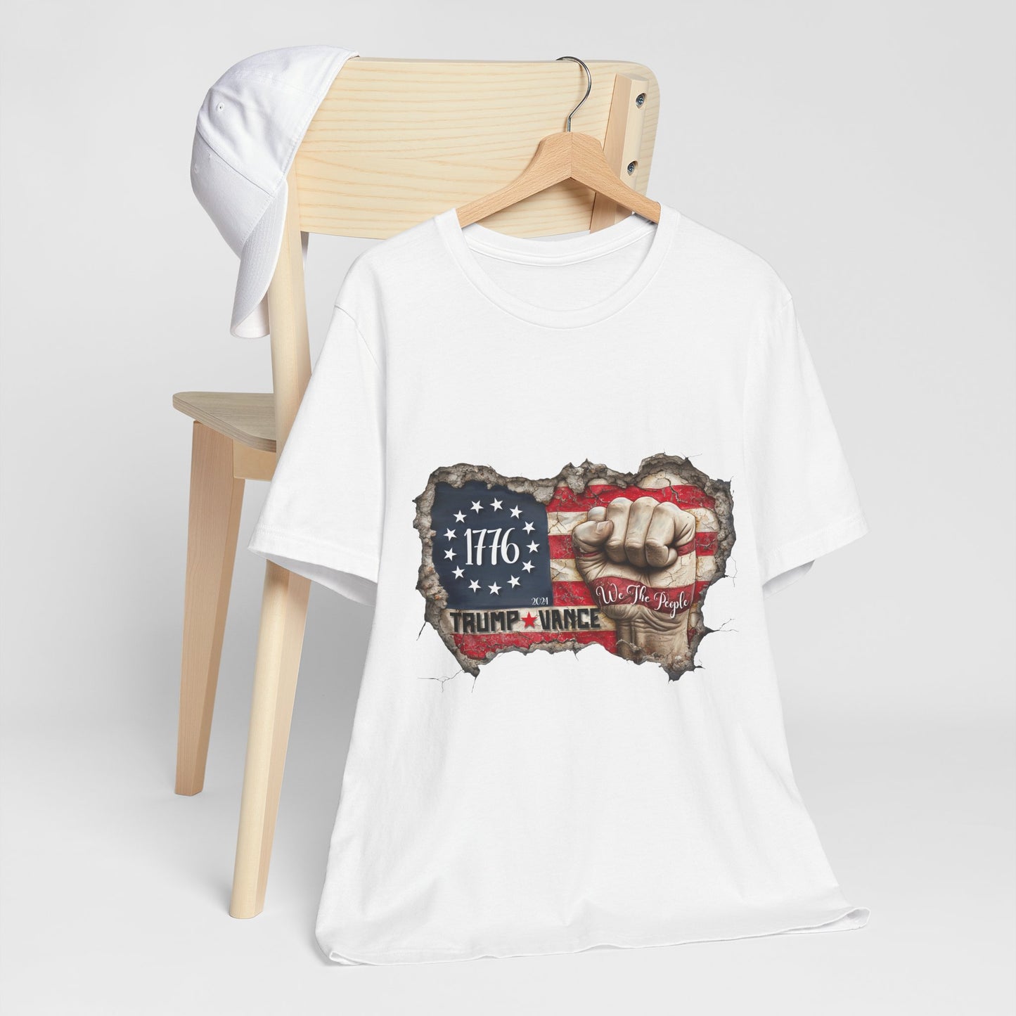 Patriotic 1776 Fist Tee - Unisex Short Sleeve T-Shirt for Freedom Lovers