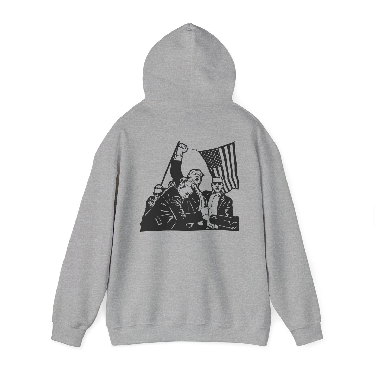 Patriotic Unisex Heavy Blend Hoodie with Bold Design