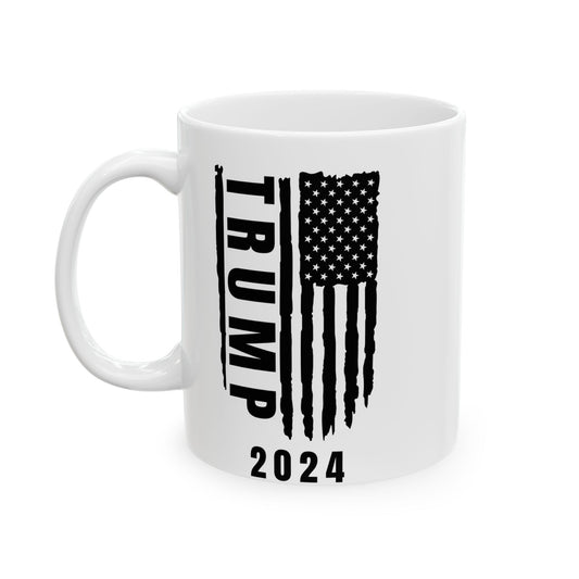 Patriotic Trump Ceramic Mug - Perfect for Holidays & Gifts