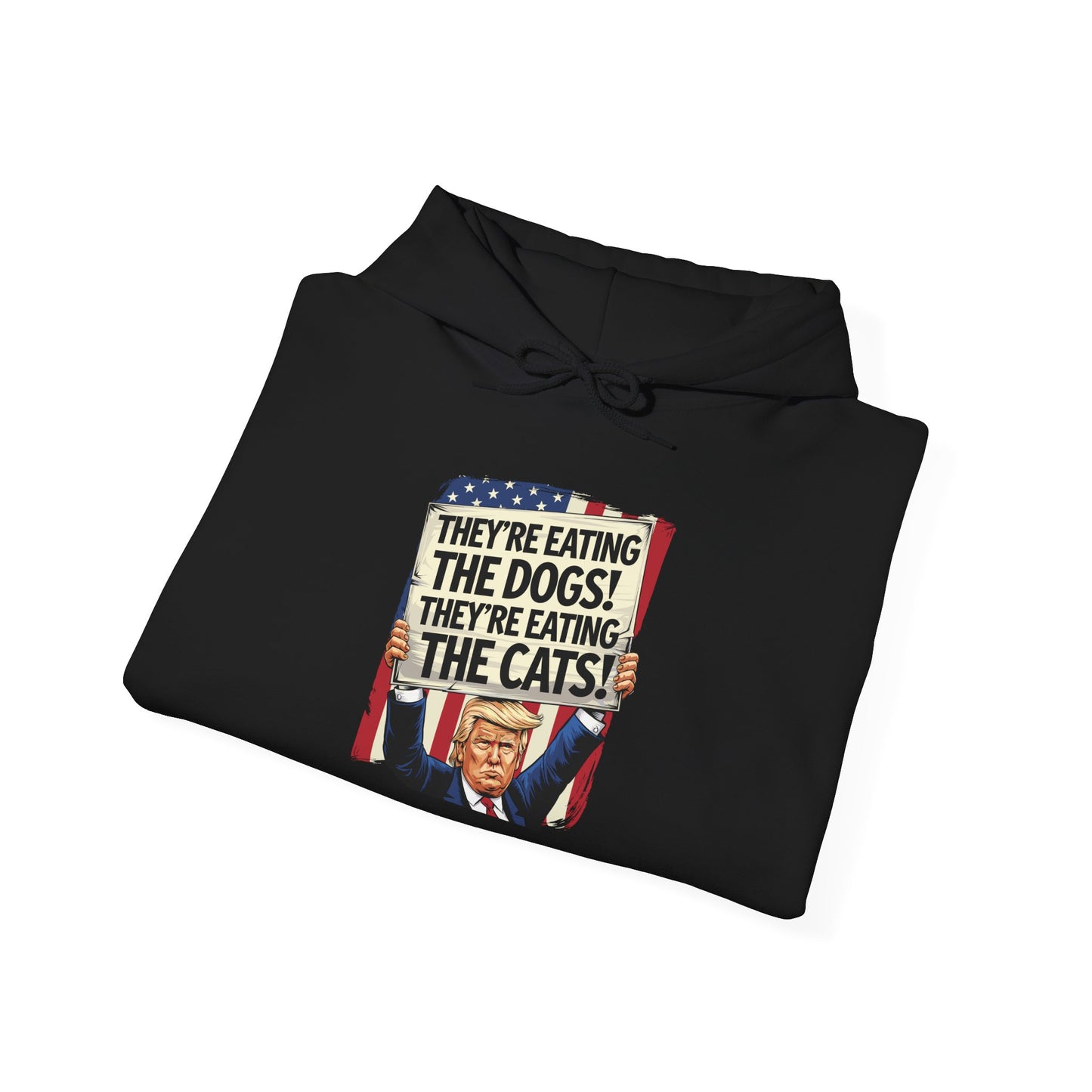 Protest Graphic Hoodie - They're Eating The Dogs & Cats