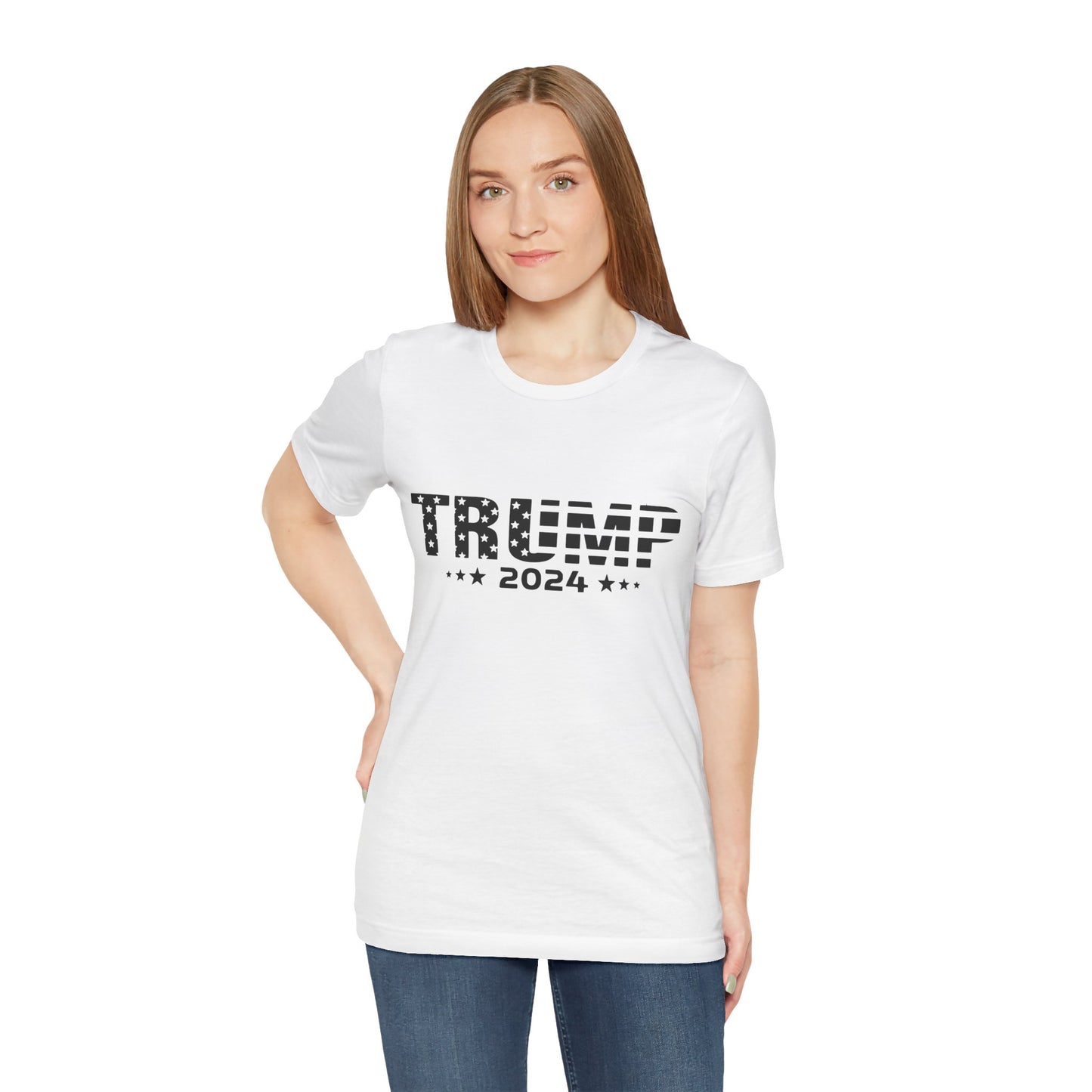 Trump 2024 Unisex Jersey Tee - Patriotic Election Shirt