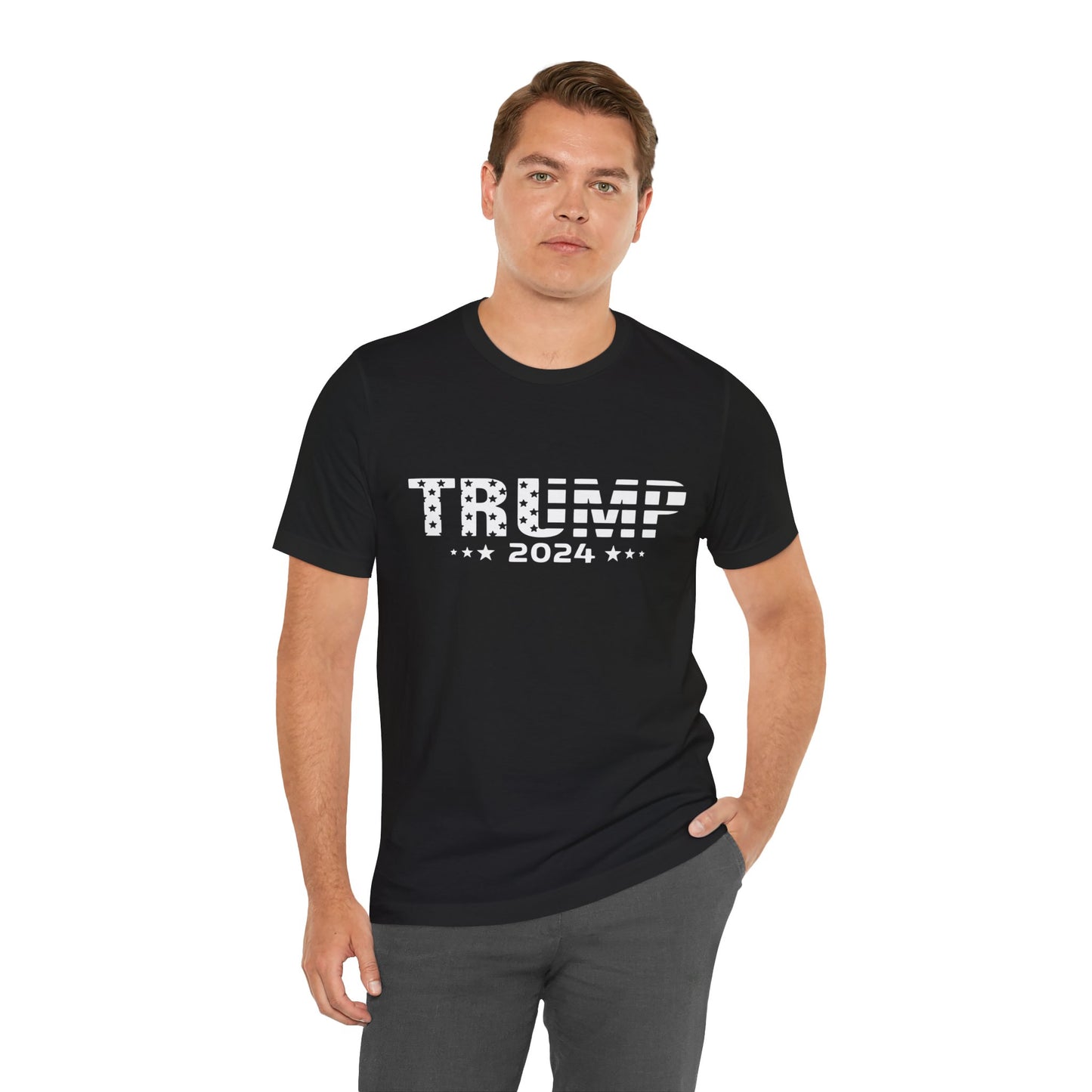 Trump 2024 Unisex Jersey Tee - Patriotic Election Shirt