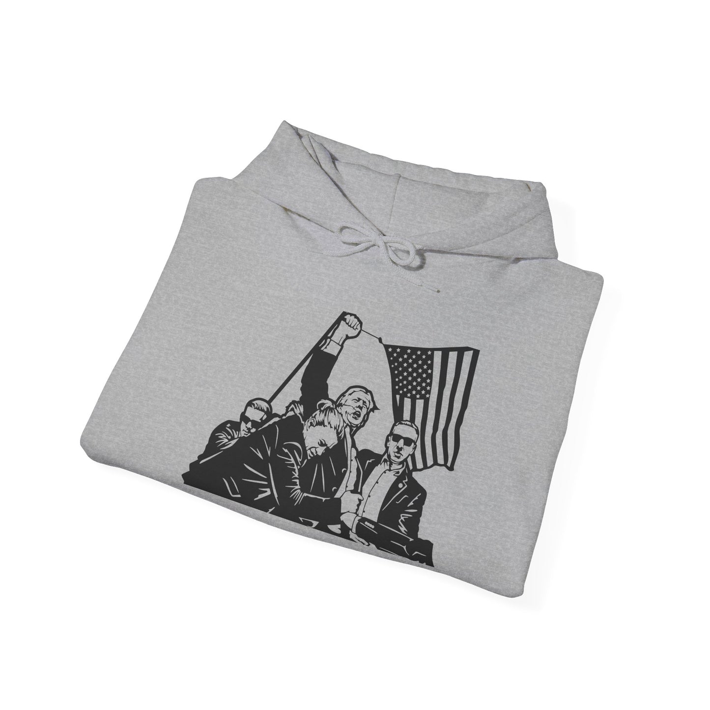 Patriotic Unisex Heavy Blend Hoodie with Bold Design