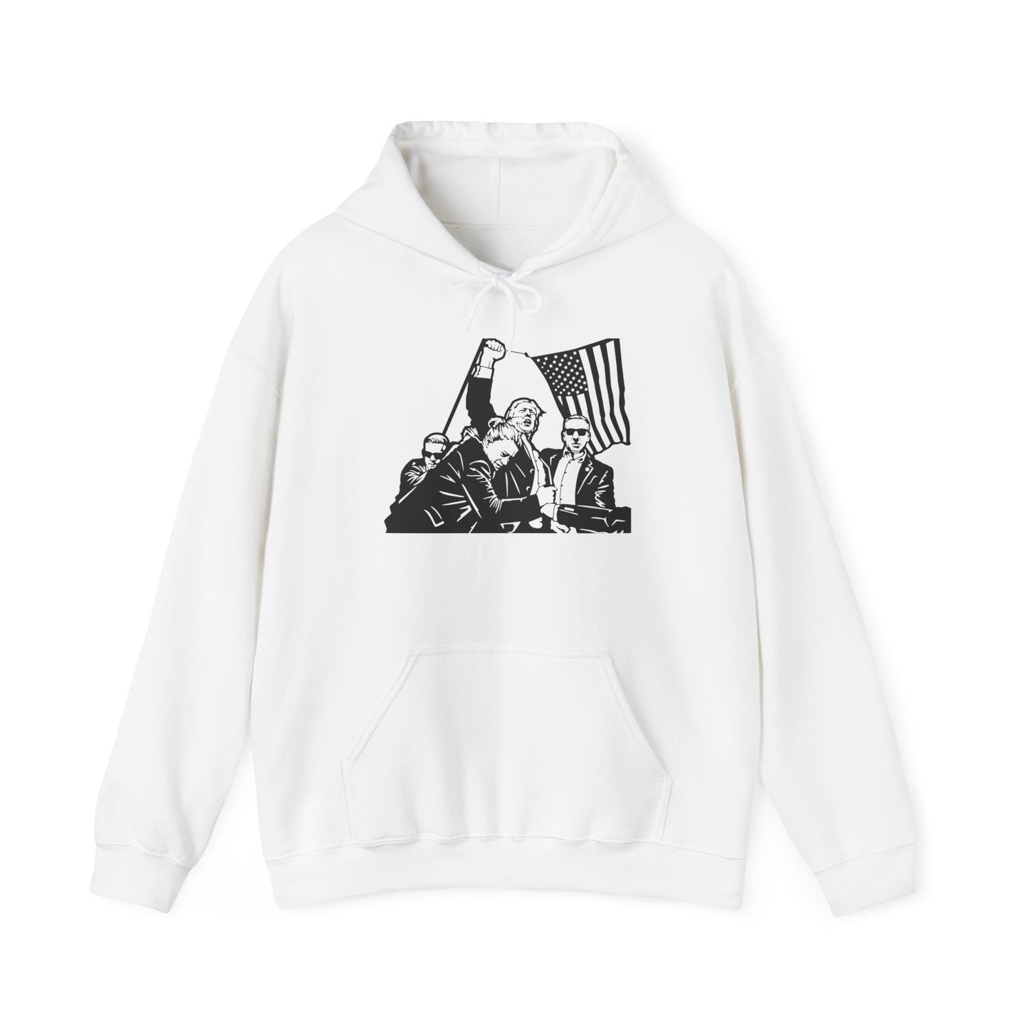 Patriotic Unisex Heavy Blend Hoodie with Bold Design