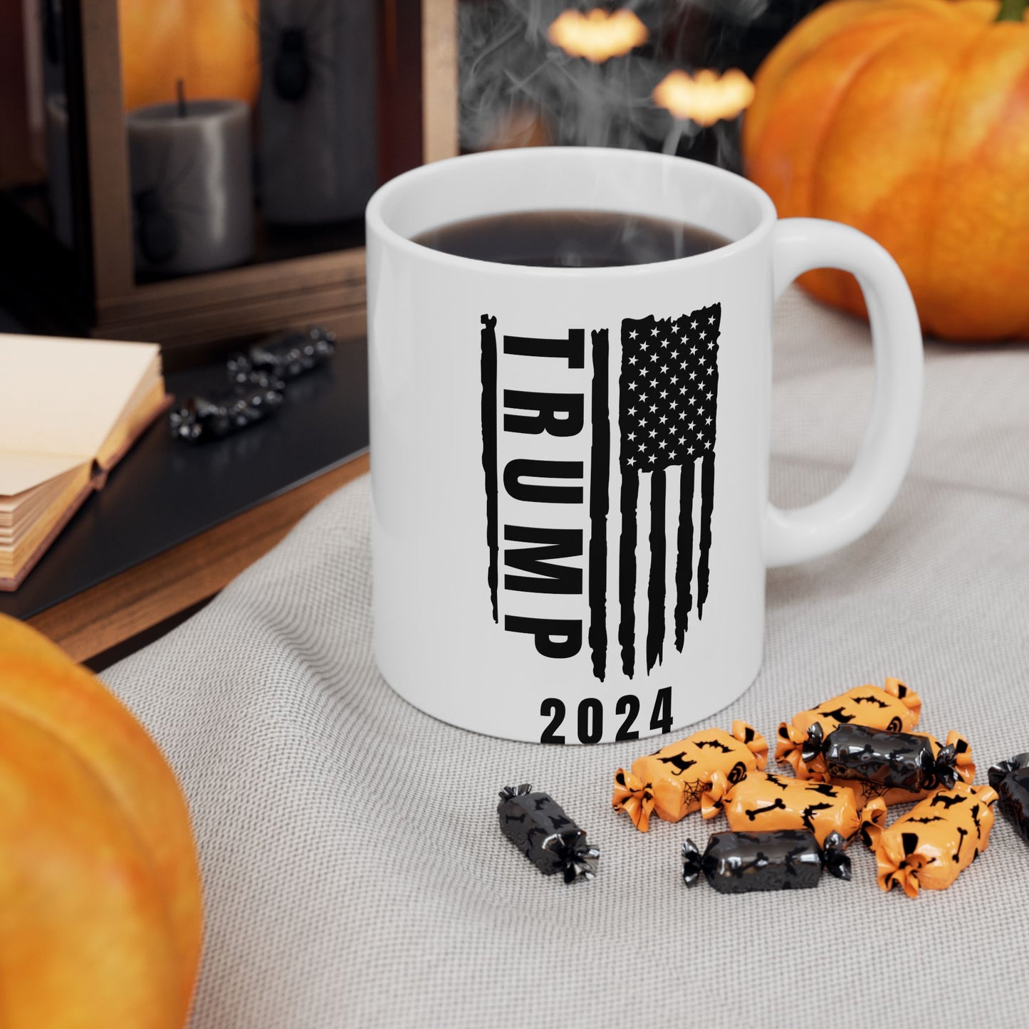 Patriotic Trump Ceramic Mug - Perfect for Holidays & Gifts