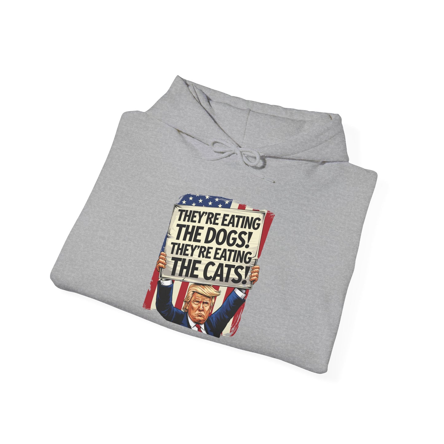 Protest Graphic Hoodie - They're Eating The Dogs & Cats