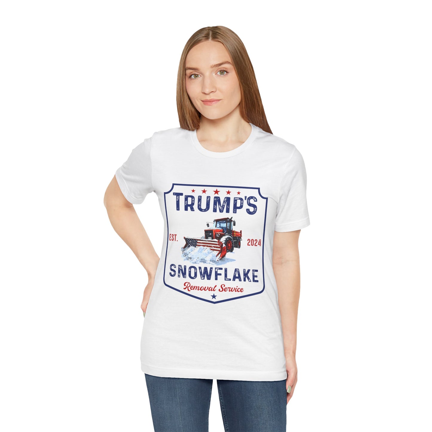 Trump's Snowflake Removal Service Tee - Unisex Short Sleeve Graphic T-Shirt