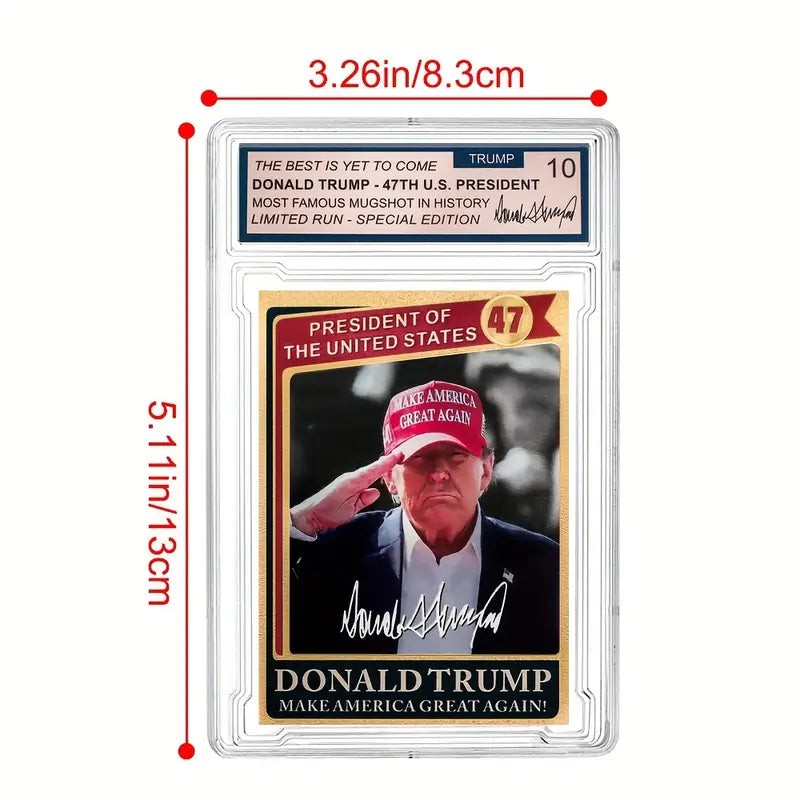 GOLD Salute President Donald Trump Graded Collectible Card Limited Run In Case
