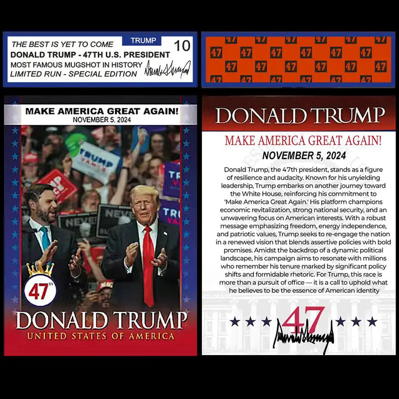 Election Night President Donald Trump Graded Collectible Card Limited Run Case