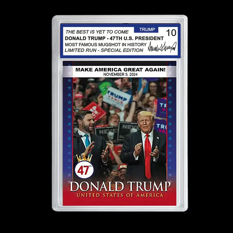 Election Night President Donald Trump Graded Collectible Card Limited Run Case