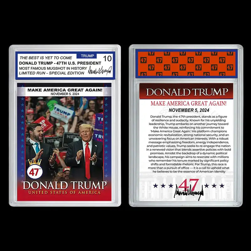Election Night President Donald Trump Graded Collectible Card Limited Run Case